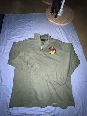 Faded Glory Grateful Dead Dancing Bears Embroidered 1/4 Zip Pullover Sweatshirt